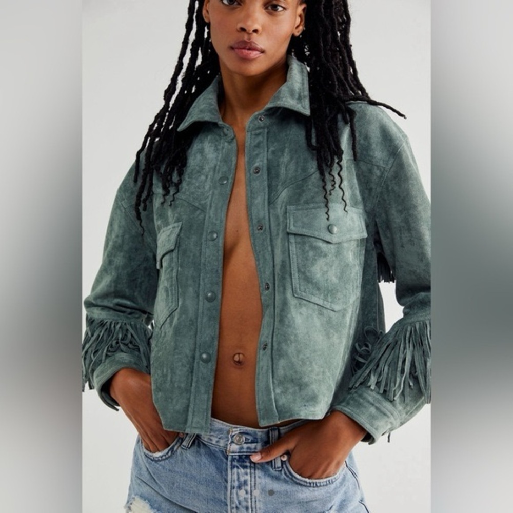 NWT! Free People x Blank NYC Twist & Shout Vegan Jacket Sz XS - Picture 2 of 3
